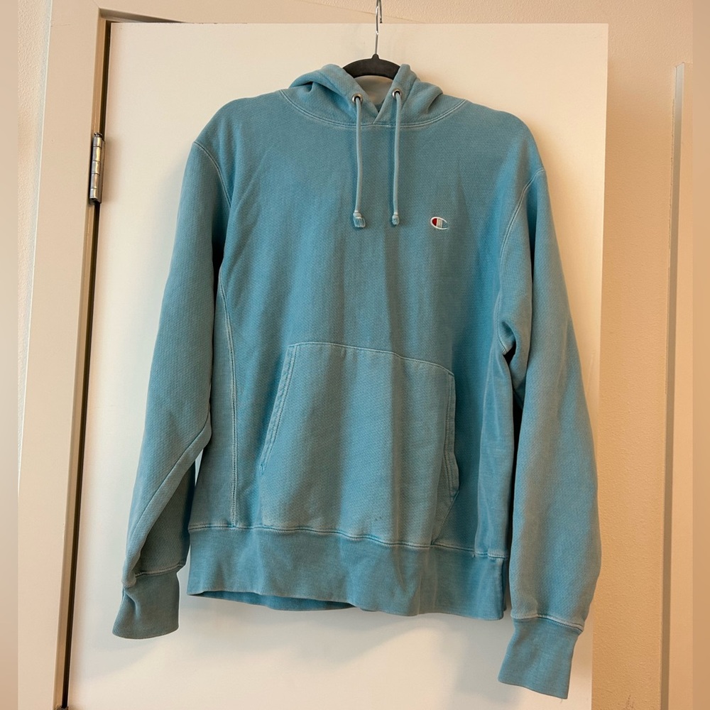 Champion blue oversized hoodie size medium